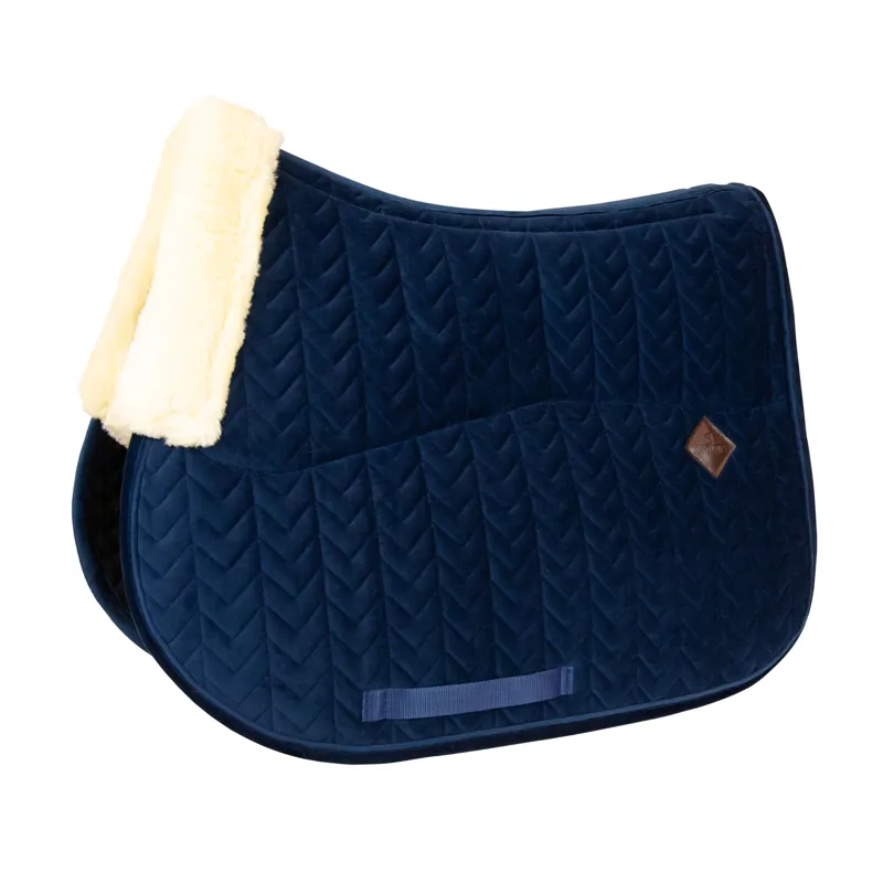 Kentucky Horsewear Skin Friendly Saddle Pad Velvet Jumping Navy-1