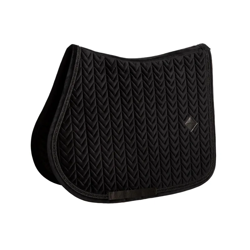 Kentucky Horsewear Velvet Mini Pearls Saddle Pad Jumping - Black