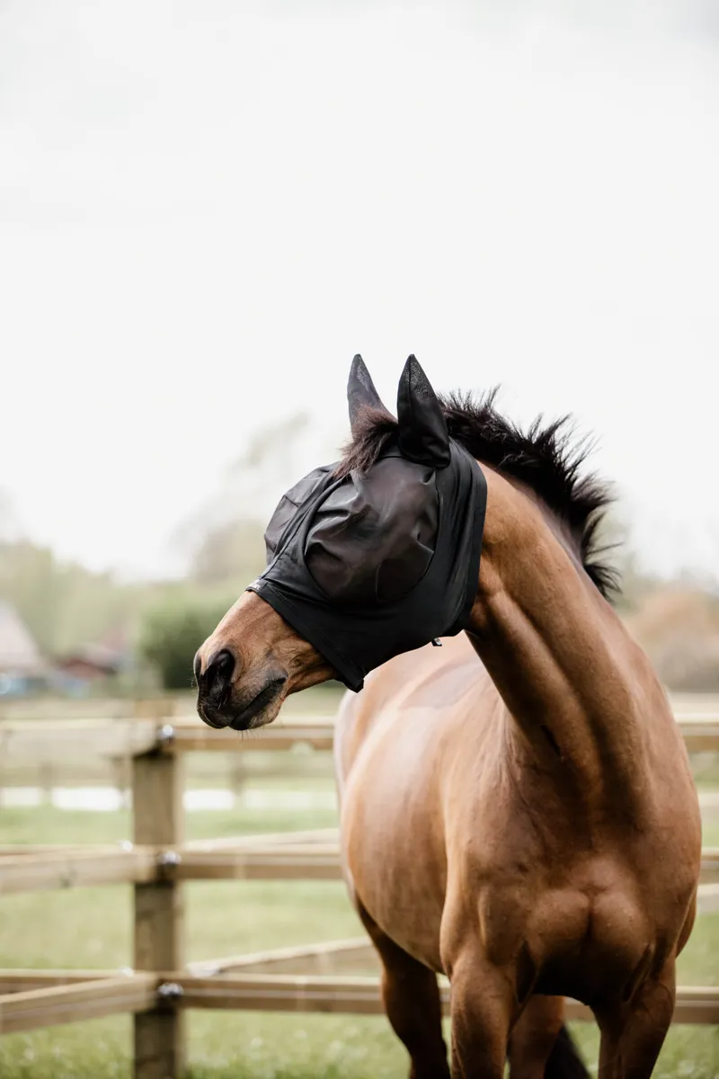 Kentucky Horsewear Fly Mask Slim Fit Black-2