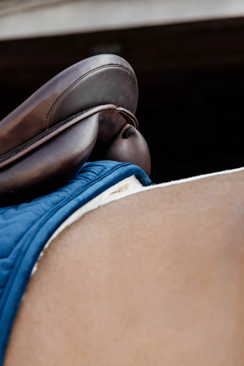 Kentucky Horsewear Skin Friendly Saddle Pad Velvet Jumping Navy-4