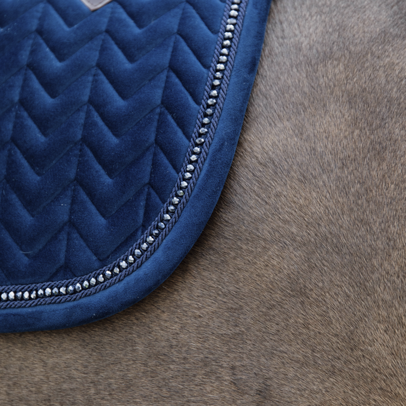 Kentucky Horsewear Saddle Pad Velvet Pearls SJ Navy-1