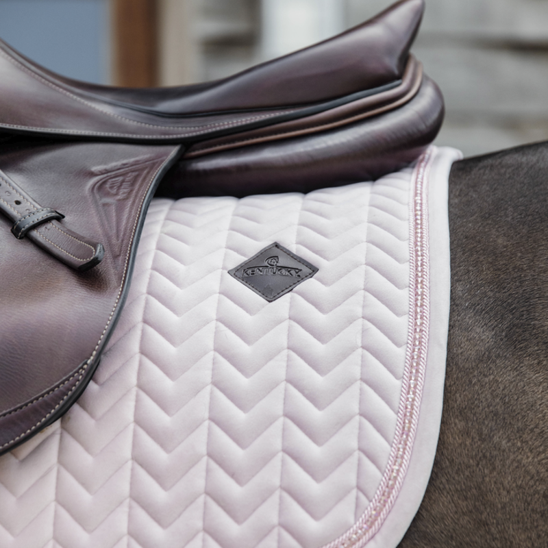 Kentucky Horsewear Saddle Pad Velvet Pearls SJ Soft Rose-2