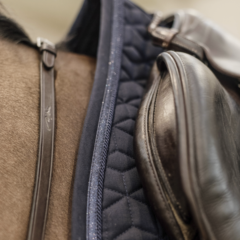 Kentucky Horse Glitter Rope Saddle Pad SJ Navy-1