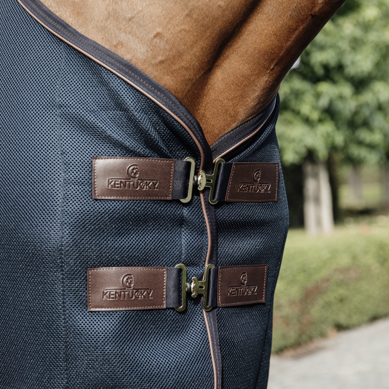 Kentucky Horsewear Mesh Combo Cooler Sheet Navy-4