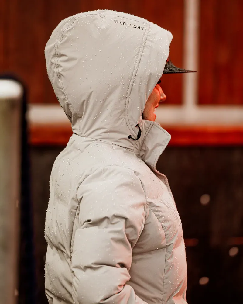 Equidry Thora Waterproof Puffer Long Riding Coat Sand-1