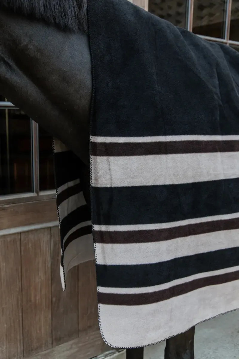 Kentucky Horsewear Heavy Fleece Rug Square Stripes Brown-2