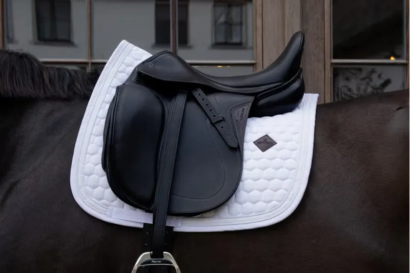 Kentucky Horsewear Saddle Pad Glitter Band Dressage White/White