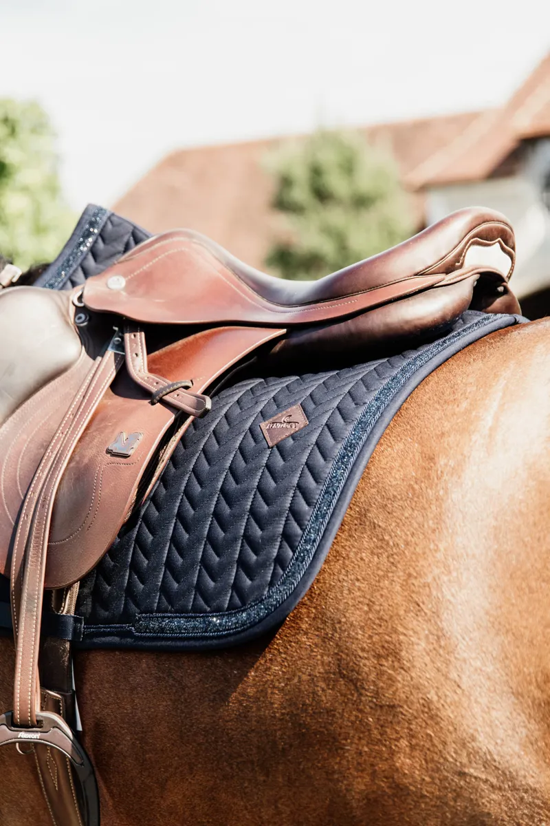 Kentucky Horsewear Glitter Stone Saddle Pad GP Navy-1