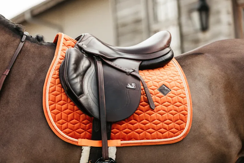 Kentucky Horsewear Saddle Pad Velvet SJ Orange-2