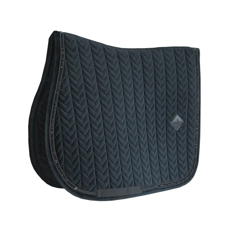 Kentucky Horsewear Saddle Pad Velvet Pearls GP Black-2