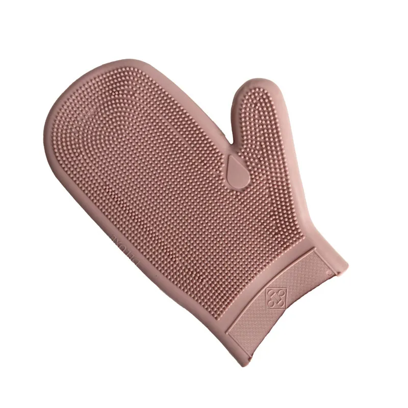 Grooming Deluxe Rubber Grooming Glove - Old Rose