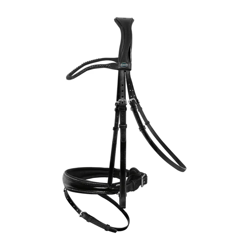 Passier Shadow Snaffle Bridle with Rubber Reins - Black-1