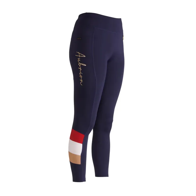 Shires Aubrion Team Shield Riding Tights Navy-1