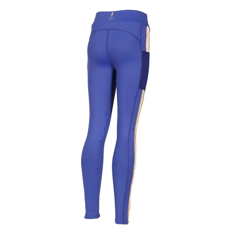 Aubrion Team Shield Riding Tights Blue - Young Rider-1
