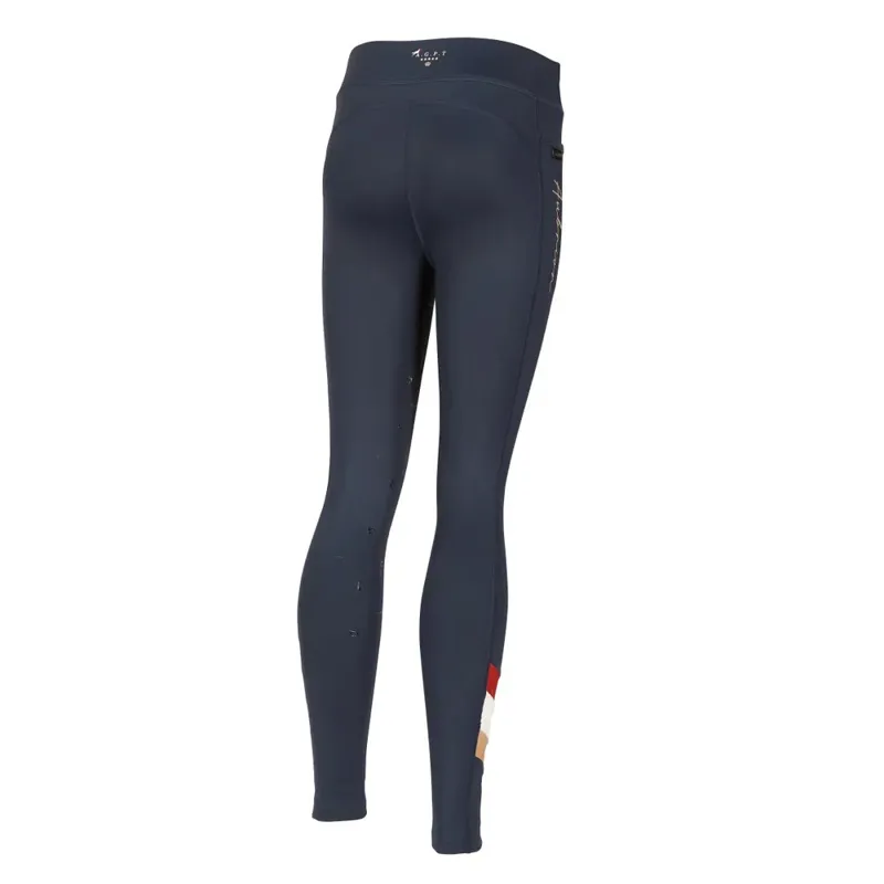 Aubrion Team Shield Riding Tights Navy - Young Rider	-2