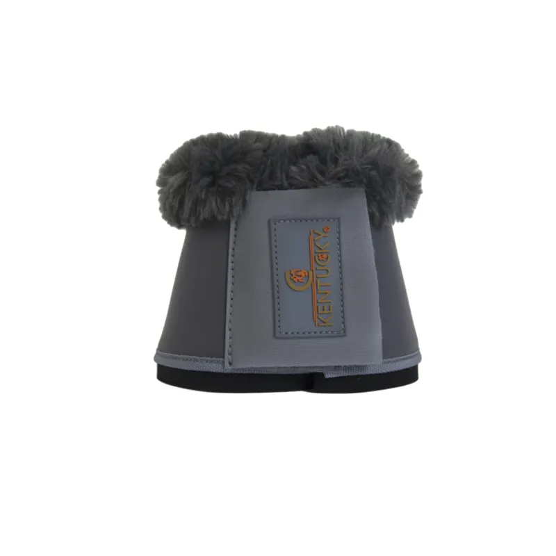 Kentucky Horsewear Sheepskin Leather Overreach Boot Grey