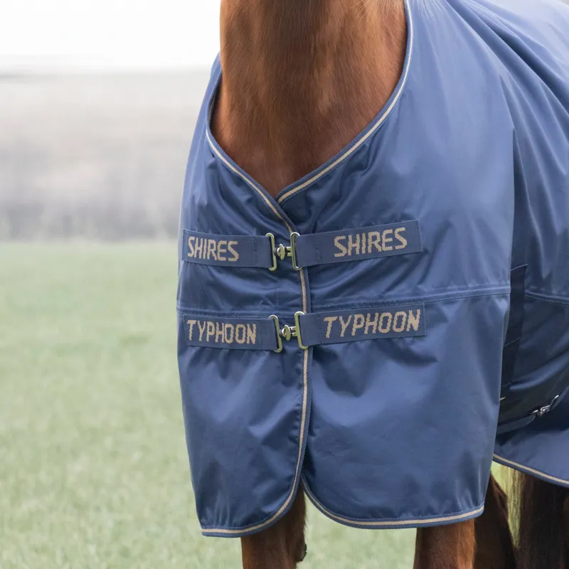 Shires Typhoon Lite Turnout Rug - Navy-5
