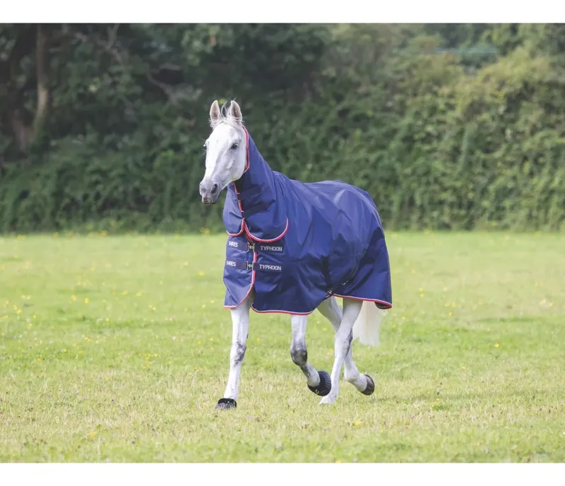 Shires Typhoon 100g Combo Turnout Rug Navy