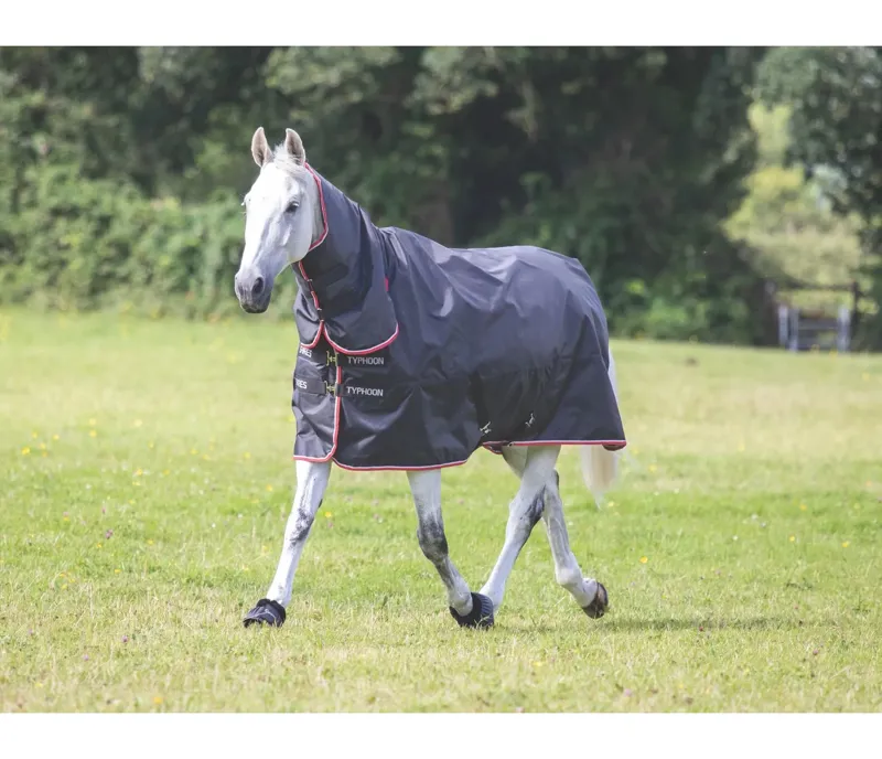 Shires Typhoon 200g Combo Turnout Rug Black