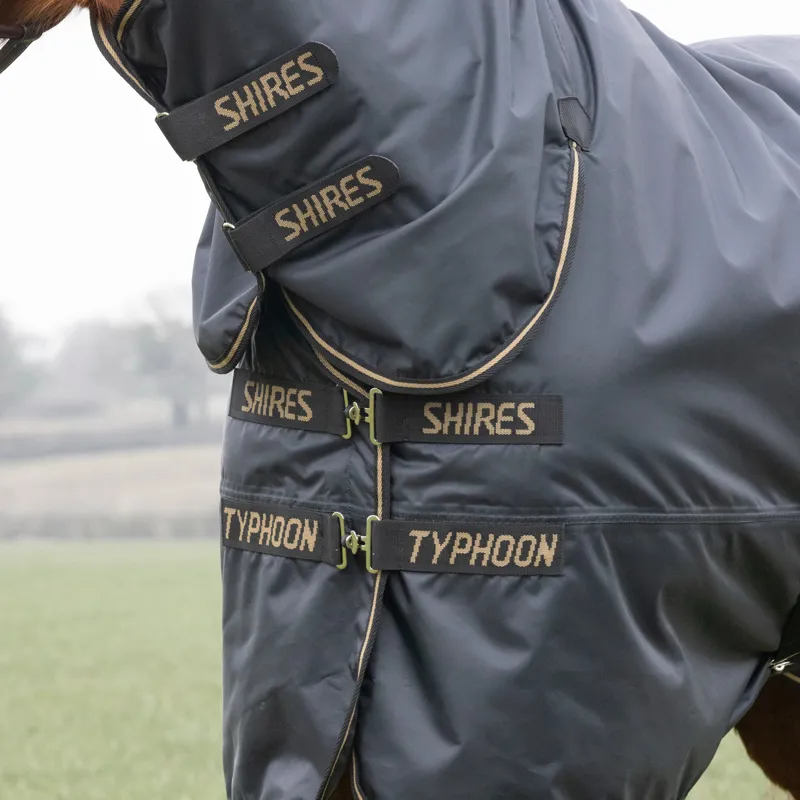 Shires Typhoon 50 Combo Turnout Rug - Black-2