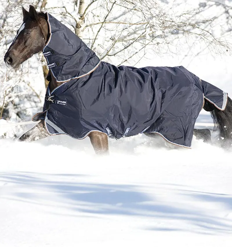 Rambo Duo Turnout Rug Navy-2