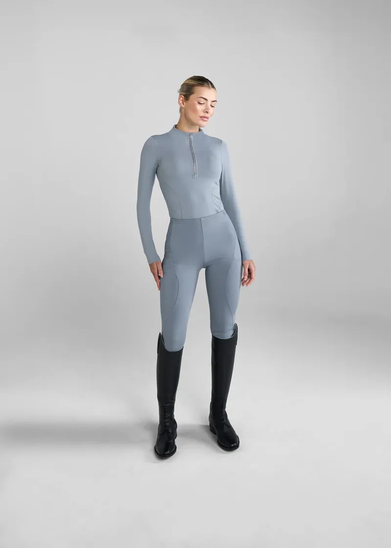 Aztec Diamond Ash Blue Core Leggings Knee Grip-3