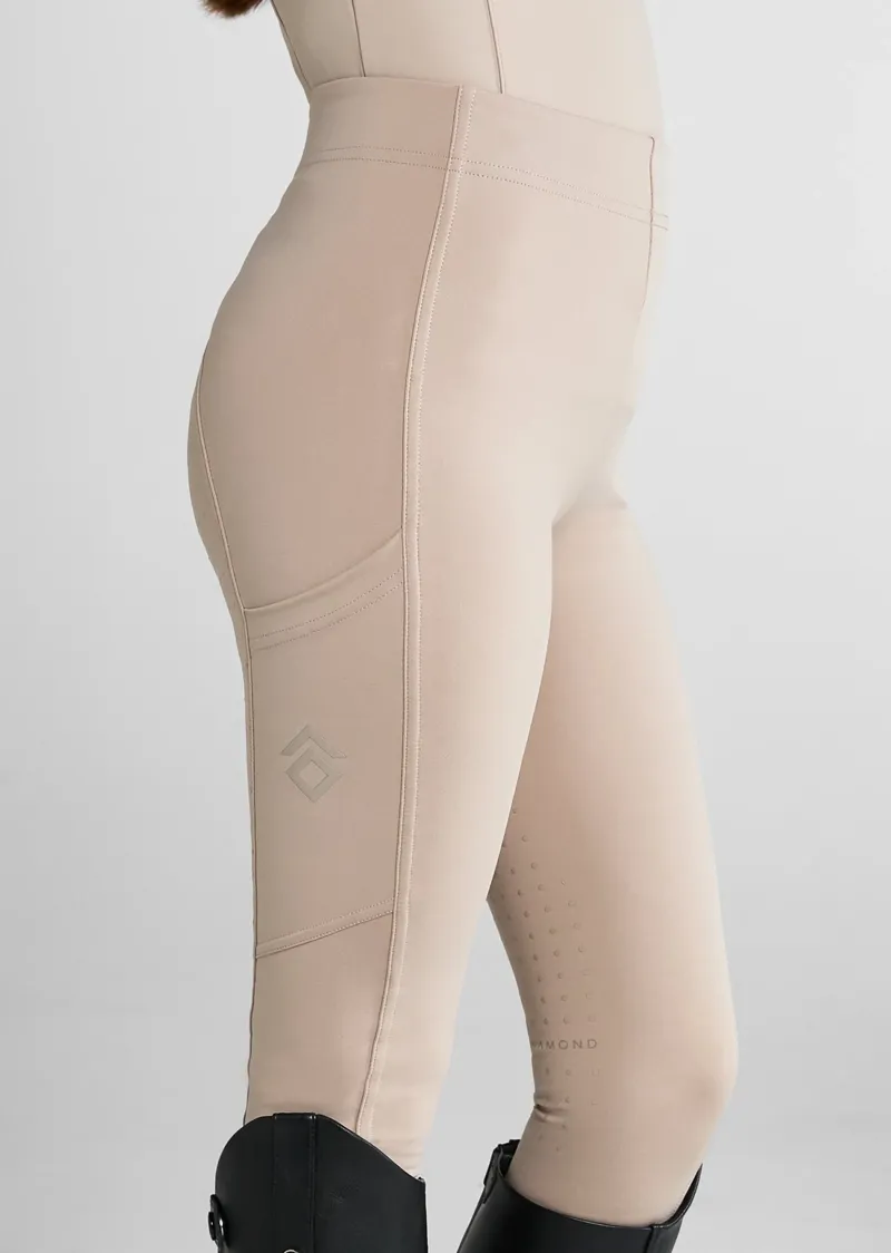 Aztec Diamond Young Rider Full Seat Leggings Beige