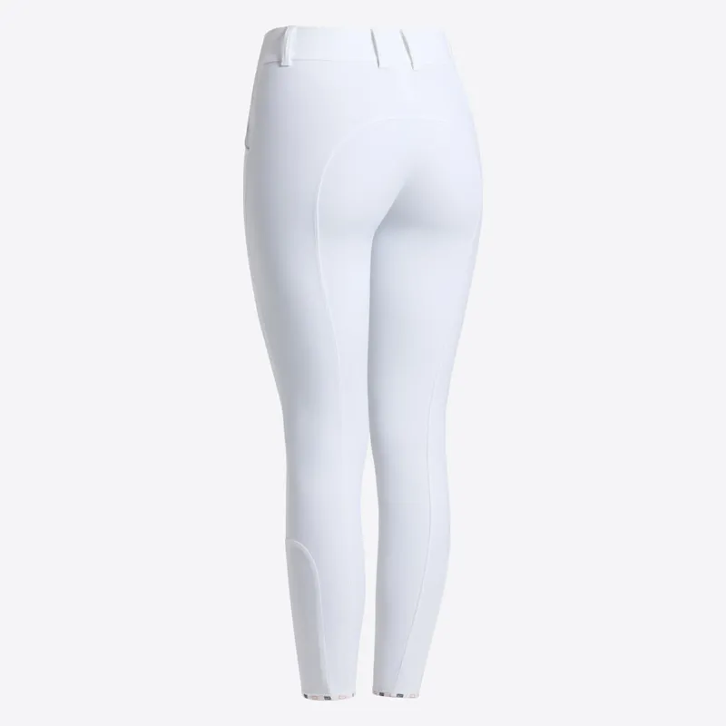RG Woman High Waist Knee Grip Breeches White -1