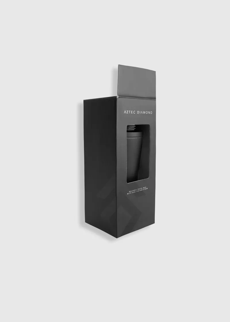 Aztec Diamond Black Travel Mug-2