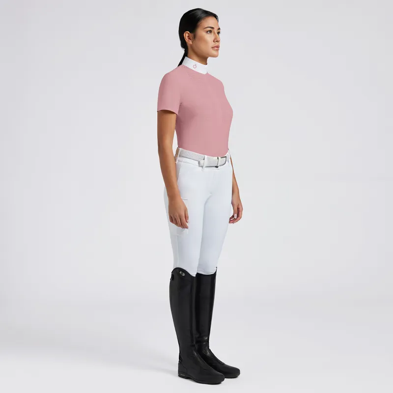 Cavalleria Toscana Heat Sealed Bib Competition Shirt Pink-1