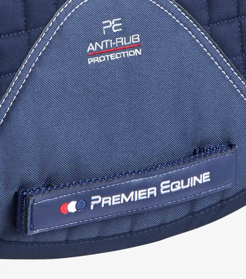 Premier Equine Close Contact Merino Wool European Saddle Pad Dressage Square Navy/Navy-1