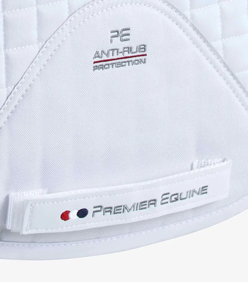 Premier Equine Close Contact Merino Wool European Saddle Pad Dressage Square White/Natural-3