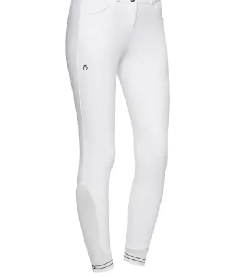 Cavalleria Toscana Boys Piquet Breeches Knee Grip White