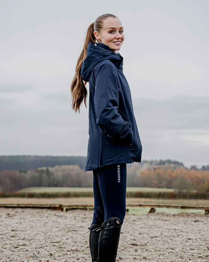 Equidry Iris Warm Waterproof Riding Jacket - Navy-8