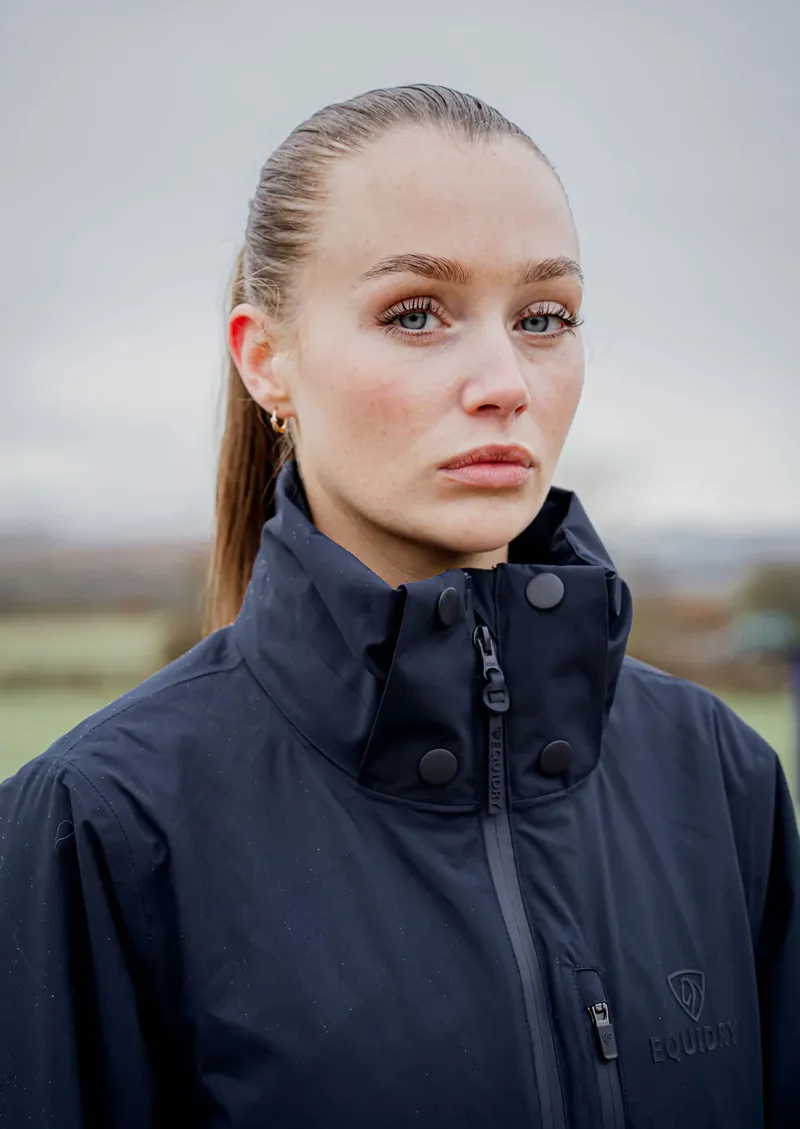 Equidry Iris Warm Waterproof Riding Jacket - Navy-7