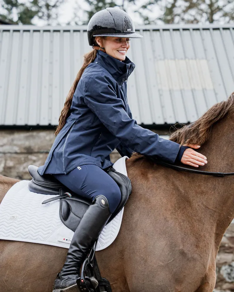 Equidry Iris Warm Waterproof Riding Jacket - Navy-2