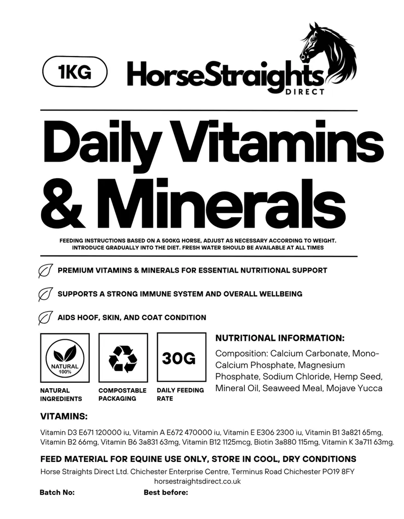Horse Straights Direct Daily Vitamins and Minerals 1kg-2