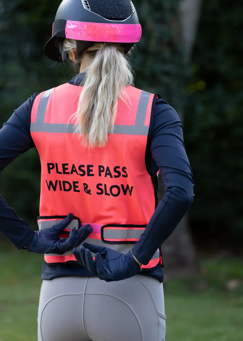 Woof Wear Hi Vis Riding Vest - Pink not certified-3