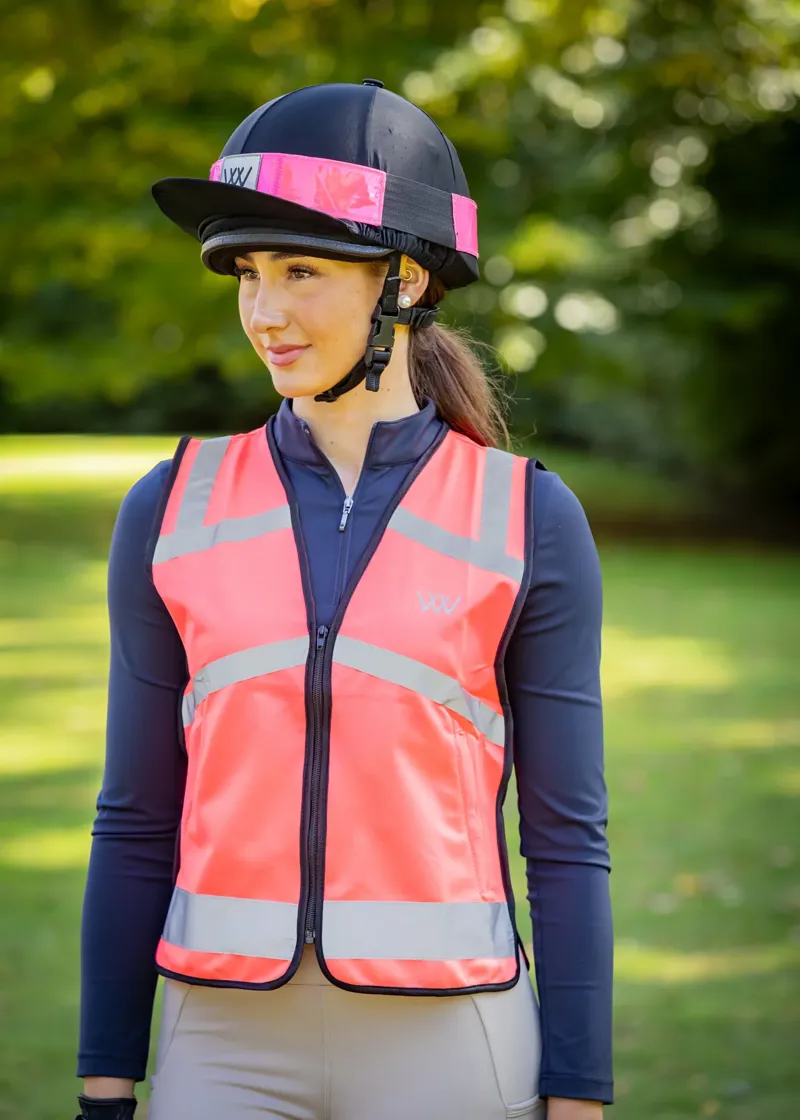 Woof Wear Hi Vis Riding Vest - Pink not certified-2