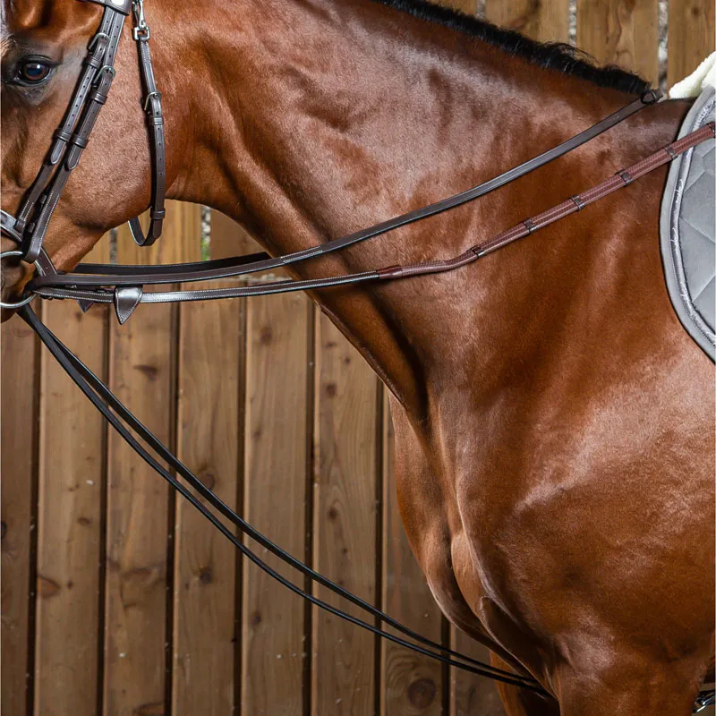 Dy'on Working Collection Full Leather Draw Reins 1/2  Black