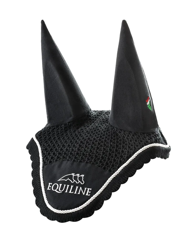 Equiline Outline Ear Net Black