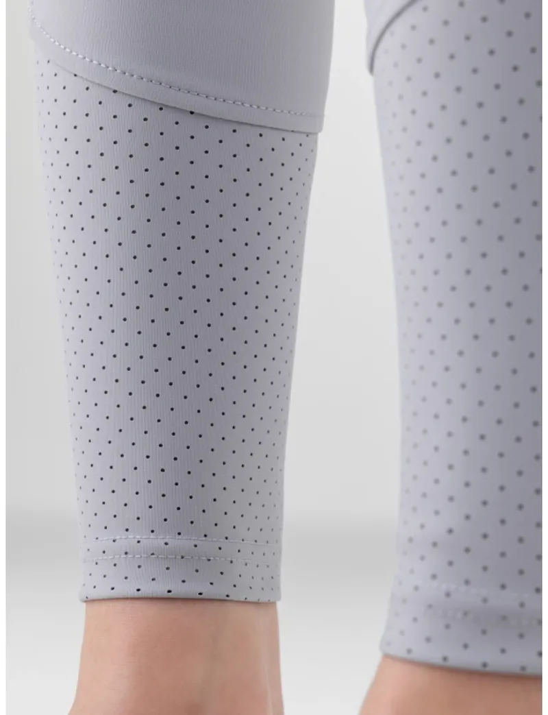 Equiline Gingef Full Grip Junior Riding Tights - Lilac Grey-3