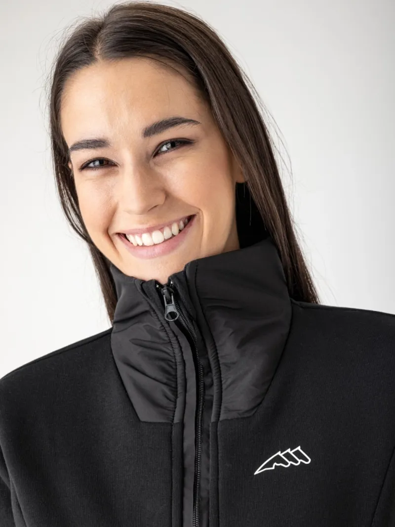 Equiline Ladies Full Zip Sweatshirt Embres - Black -1