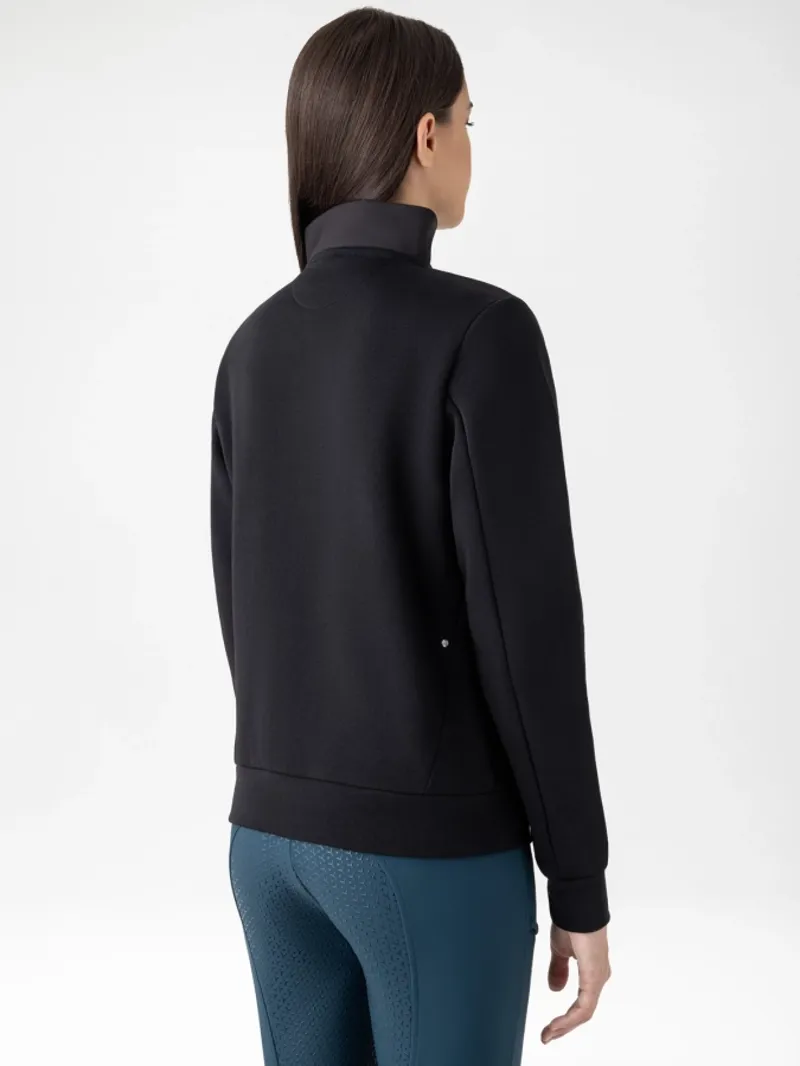 Equiline Ladies Full Zip Sweatshirt Embres - Black -2