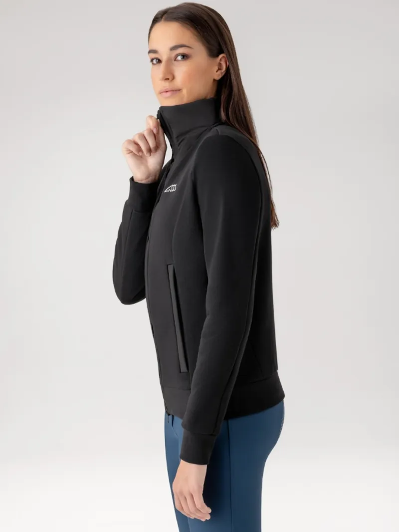 Equiline Ladies Full Zip Sweatshirt Embres - Black -3