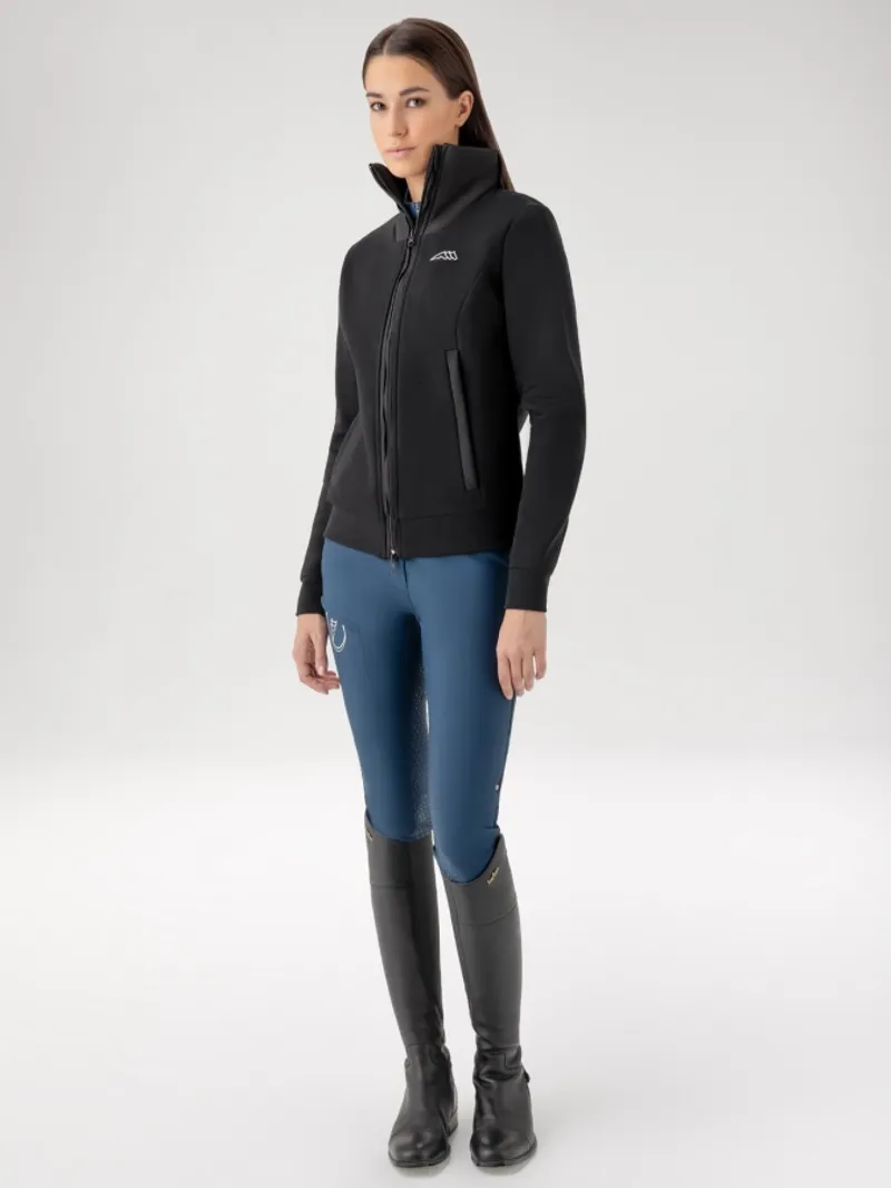 Equiline Ladies Full Zip Sweatshirt Embres - Black -5