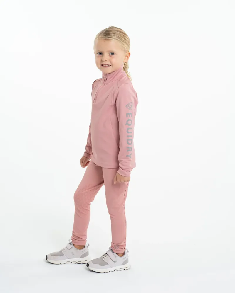 Equidry Water Repellent Leggings - Children's Pink/Pale Pink-2