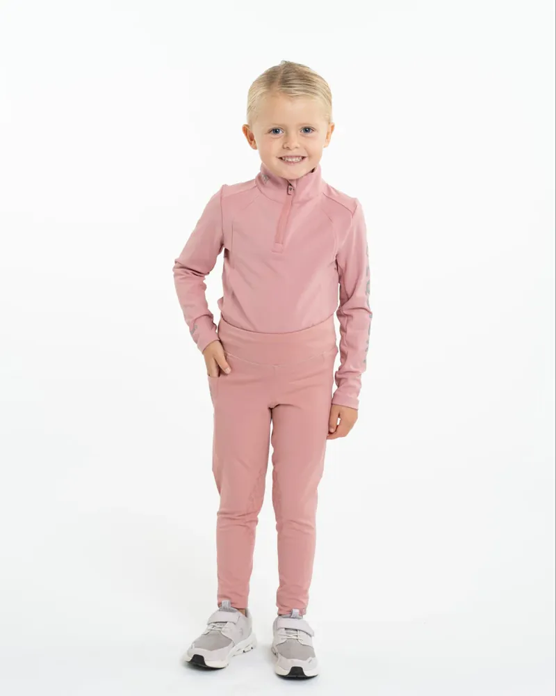 Equidry Water Repellent Leggings - Children's Pink/Pale Pink-4