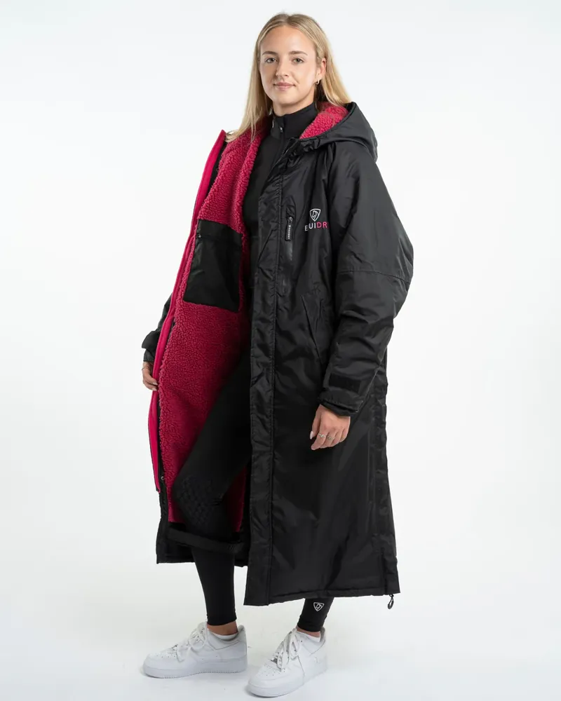 Equidry Evolution Women's Thick Fleece - Black/Peacock Pink-2