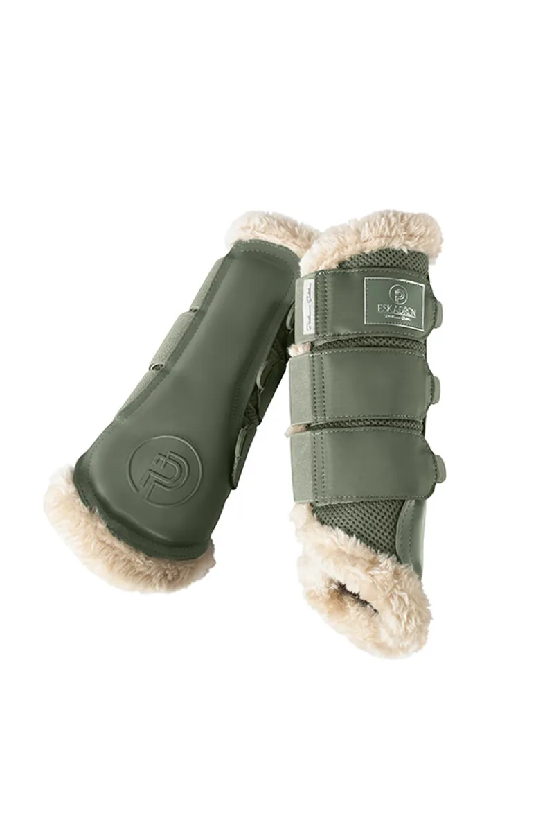 Eskadron Platinum Edition Mesh Faux Fur Soft Tendon Boots Ash Green